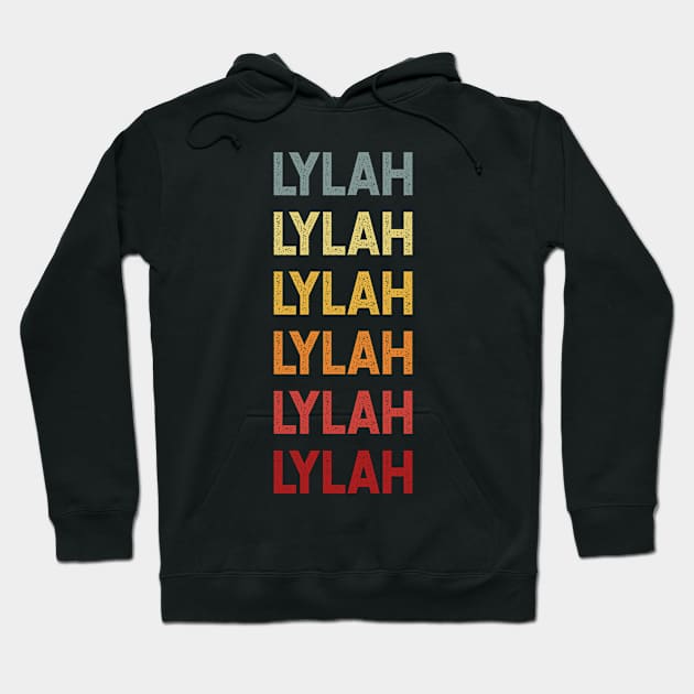 Lylah Name Vintage Retro Gift Called Lylah Hoodie by CoolDesignsDz